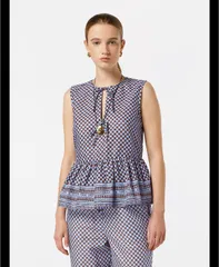 スコッチアンドソーダ レディース トップス シャツ SCOTCH SODA Womens Bow Details Top Block printのサムネイル