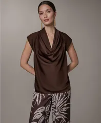 ダナ キャラン ニューヨーク レディース トップス シャツ Donna Karanew York Womens Cowl Neck Top Canyonのサムネイル