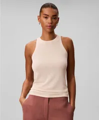 カルバンクライン レディース トップス タンクトップ クルーネック ノースリーブ Calvin Klein Womens Viscose Sleeveless Crewneck Tank Top Moのサムネイル