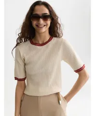 スコッチアンドソーダ レディース トップス シャツ ニット SCOTCH SODA Womens Tops and Tees Pointelle Knitted RelaxedFiteeggnogのサムネイル