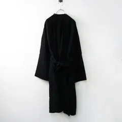 【値下げ】カレンソロジー Curensology ウールリネン オーバーサイズ ガウンコート F ブラック/羽織 ハオリ 毛麻【2400014516593】のサムネイル