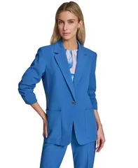 カルバンクライン レディース アウター ジャケット・ブルゾン Calvin Klein Womens OneButton Jacket Star Sapphire サファイアのサムネイル