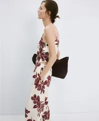 マンゴ レディース トップス タンクトップ フラワー柄 プリント フラワー MANGO Womens FloralPrinted Tank Top Ecru エクリュのサムネイル