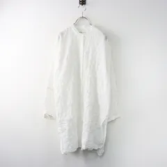 【値下げ】2022AW コンジェペイエステアデュートリス conges payes ADIEU TRISTESSE バンドカラー シアーチュニック/ホワイト【2400014543766】のサムネイル