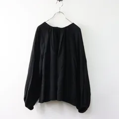 【値下げ】エリオポール HELIOPOLE RAYON POPLIN BACK GATHER BL レーヨンポプリンバックギャザーブラウス 38 ブラック【2400014540451】のサムネイル