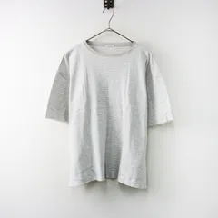 【値下げ】リノ LENO コットン ハーフスリーブ ボーダー Tシャツ 0/ライトグレー トップス 半袖 カットソー ブラウス【2400014541878】のサムネイル