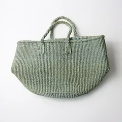 【値下げ】マーガレットハウエル MARGARET HOWELL サイザルバッグ 大/ブルーグリーン系  トートバッグ かごバッグ 編み【2400014512441】のサムネイル