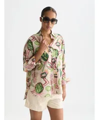 スコッチアンドソーダ レディース トップス シャツ プリント リネン SCOTCH SODA Womens Linen Blend Printed Shirt Desert floral canyonのサムネイル
