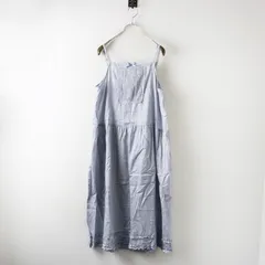 【値下げ】美品 2019SS ピンクハウス PINK HOUSE レースフリルキャミワンピース｜ライトブルー ピコフリル ノースリーブ ドレス【2400014569346】のサムネイル