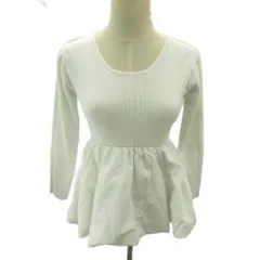 プロポーション ボディドレッシング PROPORTION BODY DRESSING ニット チュニック 切替 長袖 ショート丈 FR 白 ホワイト 0216のサムネイル