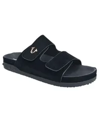 トゥルーレリジョン メンズ シューズ スニーカー サンダル ロゴ True Religion Mensean Double Strap Metalogo Sandal Black ブラックのサムネイル