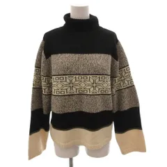 マックスマーラ ウィークエンドライン MAX MARA WEEKEND LINE タートルネックニット セーター 総柄 ウール 長袖 L アイボリー /FF ■ECF007のサムネイル