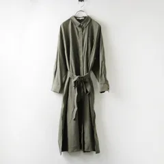 【値下げ】極美品 2024SS 大きいサイズ 23区 オンワード樫山 洗える シアーマットクロスロングシャツ 44｜カーキ ワンピース ドレス【2400014562958】のサムネイル