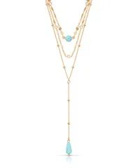 エティカ レディース アクセサリー ネックレス・チョーカー・ペンダントトップ ETTIKA Turquoise 18k Gold Plated MultiChain Choker Turquoiseのサムネイル