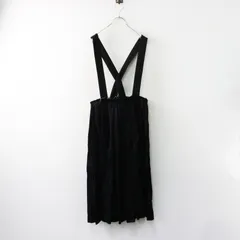 【値下げ】美品 AD2014 コムデギャルソン COMME des GARCONS カットオフリネンサスペンダーギャザースカート S ブラック/麻 吊り【2400014558876】のサムネイル