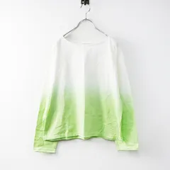 【値下げ】2022SS ヒューマンウーマン HUMAN WOMAN グラデーション カットソー M/グリーン ホワイト 長袖【2400014541229】のサムネイル