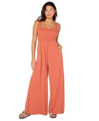 ロキシー レディース ボトムス カジュアルパンツ シャーリング ジャンプスーツ Roxy Just Passing By Smocked Jumpsuit Aragonのサムネイル