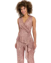 ミューズ レディース トップス シャツ Vネック ノースリーブ Muse Womensleevelesside VNeck Top RosePink ピンクのサムネイル