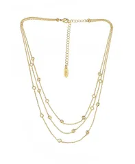 エティカ レディース アクセサリー ネックレス・チョーカー・ペンダントトップ レース ETTIKA Perfect Cubic Zirconia Dotted 18K Gold Plated Layeのサムネイル