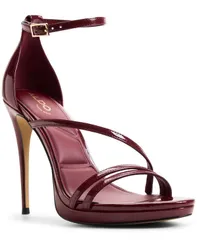アルド レディース シューズ サンダル ヒール ALDO Womens Odella Strappy Higheel Dressandals Dark Red Patent レッドのサムネイル