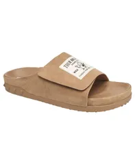 トゥルーレリジョン メンズ シューズ スニーカー サンダル ロゴ True Religion Mens Cudi Velcro Strap SRS Logo Patch Sandal Taupe トーのサムネイル
