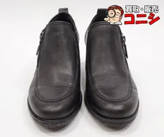 【質コニシ】【Gabor/ガボール】ショートブーツ 靴 サイドジップ レザー ブラック サイズ3(1/2) 約22cm レディース【送料込み】p0029bのサムネイル