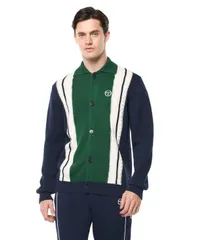 セルジオタッキーニ メンズ アウター ニット・セーター カーディガン Sergio Tacchini Mens Bruni Knit Cardigan Maritime blue ブルーのサムネイル