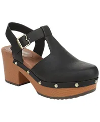 ドクター・ショール レディース シューズ サンダル Dr Scholls Womens Classic Day Mary Jane Buckle Clogs Black Faux Leather ブラのサムネイル