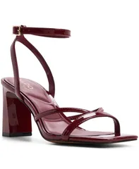 アルド レディース シューズ サンダル ALDO Womenstellare Square Toe Dressandals Dark Red Patent レッドのサムネイル