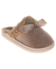 バッジェリーミシュカ レディース シューズ サンダル Badgley Mischka Womens Rhinestone Slippers Adults Beige ベージュのサムネイル