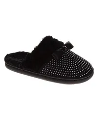 バッジェリーミシュカ レディース シューズ サンダル Badgley Mischka Womens Rhinestone Slippers Adults Black ブラックのサムネイル