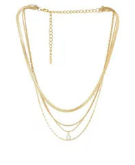 エティカ レディース アクセサリー ネックレス・チョーカー・ペンダントトップ レース ETTIKA MultiChain Laye red Gold Plated Necklace Gold Platのサムネイル
