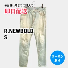 R.NEWBOLD アールニューボールド デニムパンツ S スカイブルー フルレングス 無地 スタンダード テーパード レギュラー ヴィンテージ メンズのサムネイル