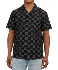 ダナ キャラン ニューヨーク メンズ トップス シャツ DKNY Mens Joseph Camp Shirt Black ブラックのサムネイル