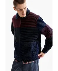 デジグアル メンズ アウター コート Desigual Mens Chenille Coat Blocks Orange オレンジのサムネイル