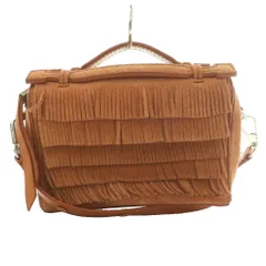 トッズ TOD'S マイクロ フリンジ スエード ショルダー Micro Fringe suede shoulder 2WAY ハンドバッグ ワンカラー テラコッタ /SS ■OSのサムネイル