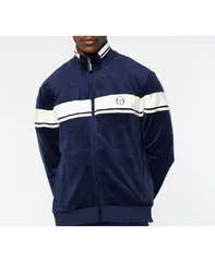 セルジオタッキーニ メンズ アウター ジャケット・ブルゾン Sergio Tacchini Mens Damarindo Velour Track Jacket Maritime blue ブルーのサムネイル
