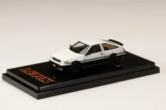 【新品】ミニカー 1/64 Toyota COROLLA LEVIN AE86 3DOOR カスタムバージョン 1983(ホワイト×ブラック ) [HJ643037CWK]のサムネイル