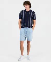 ゲス メンズ ボトムス ハーフパンツ・ショーツ ショートパンツ コットン GUESS Mens Carson CottonBlendrawcord 8 Shorts BAILEYのサムネイル