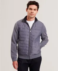 テッドベーカー メンズ アウター ジャケット・ブルゾン キルティング Ted Baker Mens Durano Funnel Collar Quilted Jacket Mid Blue ブルーのサムネイル