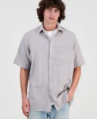 ジースター メンズ トップス シャツ 半袖 GStaraw Mens OnePocket Striped ShortSleeve Shirt Blue Slim Stripe ブルーのサムネイル