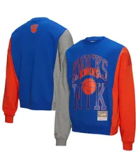 ミッチェルネス メンズ アウター パーカー・スウェット シャツ Mitchell Ness Mens and Womens Blue New Yorknicks Hardwood Classicsplのサムネイル