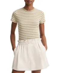 ヴィンス レディース トップス Tシャツ Vince Striped 90s Tee Salted Moss ストライプのサムネイル