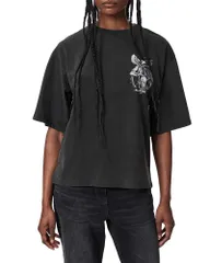 オールセインツ レディース トップス Tシャツ ALLSAINTSeraph Amelie Short Sleeve Tee Washed Black ブラックのサムネイル