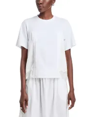 スリーワンフィリップリム レディース トップス Tシャツ サテン レース 31 Phillip Lim Satin Lace Combo Tee White ホワイトのサムネイル