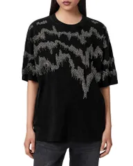 オールセインツ レディース トップス Tシャツ ALLSAINTS Maia Etta Tee Washed Black ブラックのサムネイル
