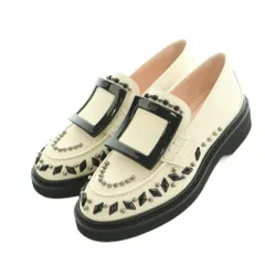 ロジェヴィヴィエ ROGER VIVIER ヴィヴレンジャー スタッズ ローファー 34.5 21.5cm オフホワイト 黒 ブラック /MI ■OS ■SHのサムネイル
