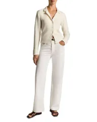 ヴィンス レディース アウター カーディガン Vince Notch Collar Double Face Cardigan Off White オフホワイトのサムネイル