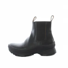 ジルサンダー JIL SANDER アンクルブーツ チェルシー サイドゴアブーツ 39 24.5cm 黒 ブラック レザー 無地 /RI ■OSのサムネイル