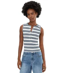 フリーピープル レディース トップス シャツ Free People Jamie Henley Stripe White Combo ホワイトのサムネイル